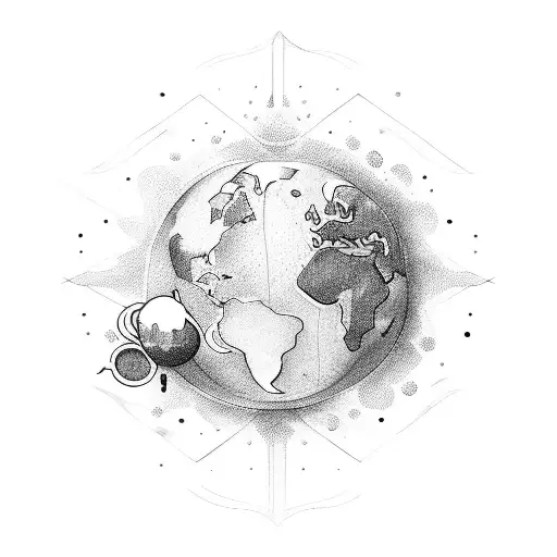 World in Peace and Harmony tattoo design idea