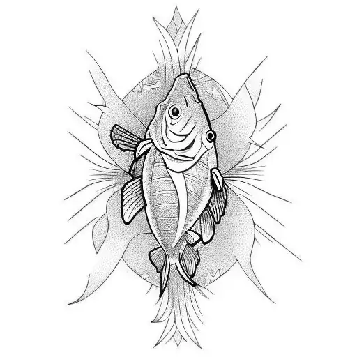 carp fish tattoo design idea