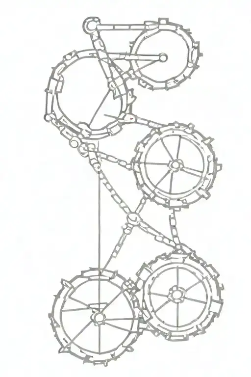 bike chain dna tattoo design idea