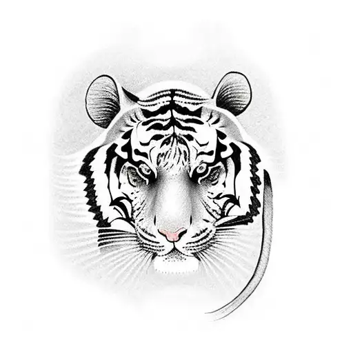 tiger, mantis, monkey, crane and sanake in a sleeve tattoo design idea