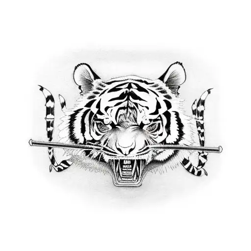 tiger, mantis, monkey, crane and sanake tattoo design idea