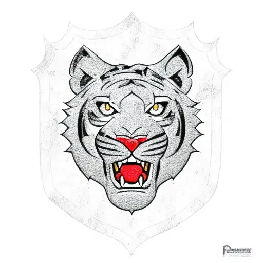 A Penrith Panthers logo composed of beer tap components tattoo design idea