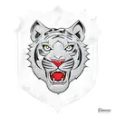 A Penrith Panthers logo composed of beer tap components tattoo design idea