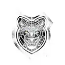 A Penrith Panthers logo composed of beer tap components tattoo design idea