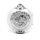 A pocket watch with gears and cogs forming a tree of life tattoo design idea