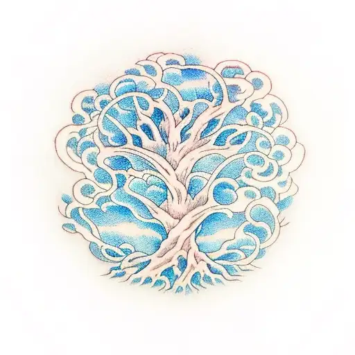 tree of life and death  tattoo design idea