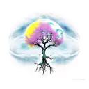 tree of life and death  tattoo design idea