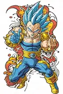 Vegeta facing tattoo design idea