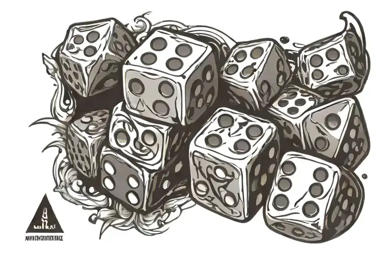 Dice tattoo design idea