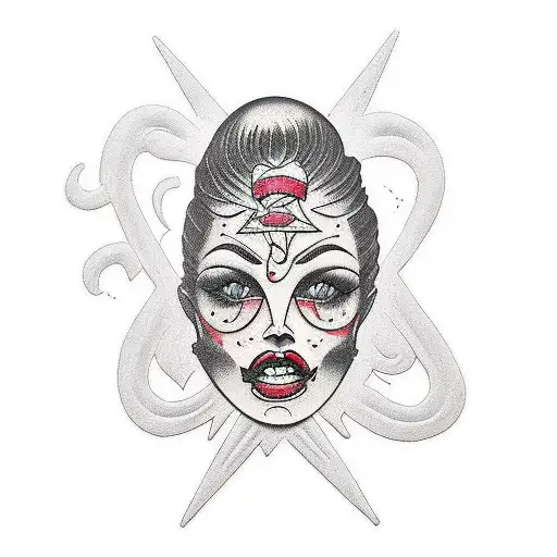 woman sculpture body complète tattoo design idea