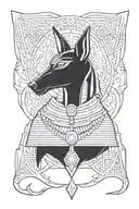 Anubis egypcian god tattoo design idea
