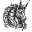 Anubis tattoo design idea