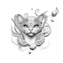 names tracy stacy cacy with clouda tattoo design idea