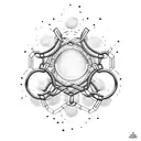 chain link fence with names tattoo design idea