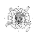 chain link fence with names tattoo design idea