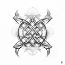 chain link fence with names tattoo design idea