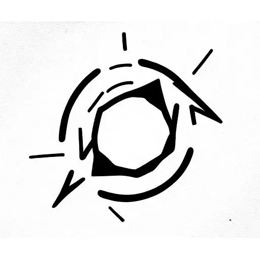 surreal, noir, punk, boho, symbol tattoo design idea