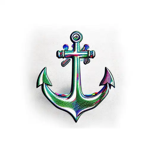 Anchor with Familia on it and CD, BD and SD on it tattoo design idea