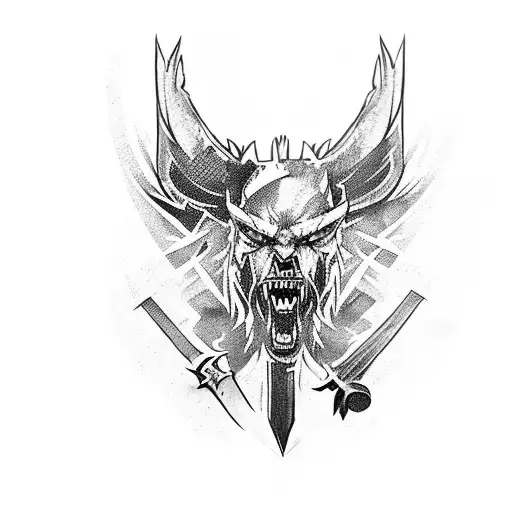 the witcher 3 videogame tattoo design idea