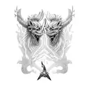 Geralt and roach from the witcher series tattoo design idea