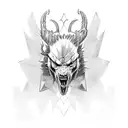 Geralt and roach from the witcher series tattoo design idea