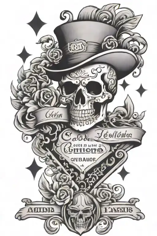 I want a Chicano/old school tattoo that mainly represents the writing hustler ambition and then a symbol against gamblin tattoo design idea