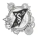 success academic symbols tattoo design idea