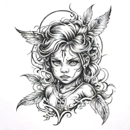 child trauma  tattoo design idea