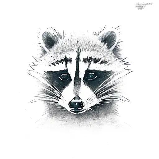 Punk Raccoon tattoo design idea