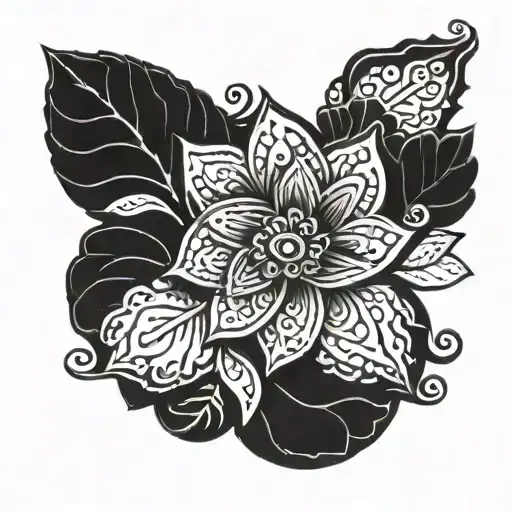 henna elbo tattoo design idea