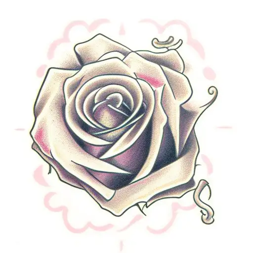 rose and money tattoo design idea
