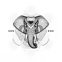 Elephant constellation with Scorpio, Gemini, and Aries symbols tattoo design idea