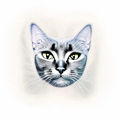 black cat tattoo design idea