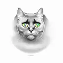 black cat tattoo design idea