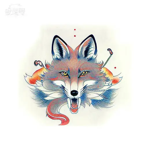 Kitsune Fox tattoo design idea