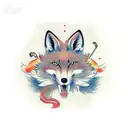Kitsune Fox tattoo design idea