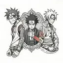 naruto sasuke neji gaara tattoo design idea