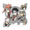 naruto sasuke neji gaara tattoo design idea