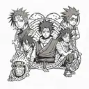 naruto sasuke neji gaara tattoo design idea