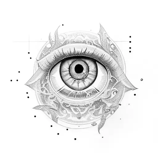 Evil Eye tattoo design idea