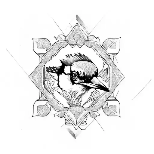 bluejay tattoo design idea