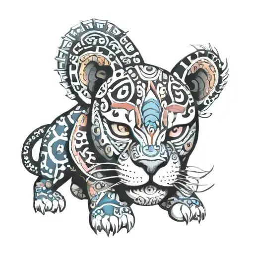 tezcatlipoca and a jaguar tattoo design idea