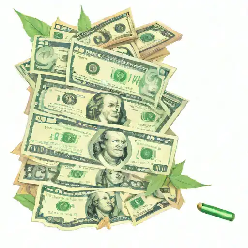 marijuana and money and gmc tattoo design idea