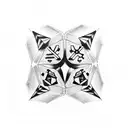 Combine a dice and skull design in a unique and artistic way tattoo design idea