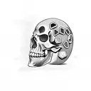 Combine a dice and skull design in a unique and artistic way tattoo design idea
