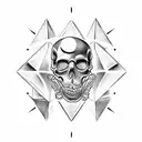 Combine a dice and skull design in a unique and artistic way tattoo design idea