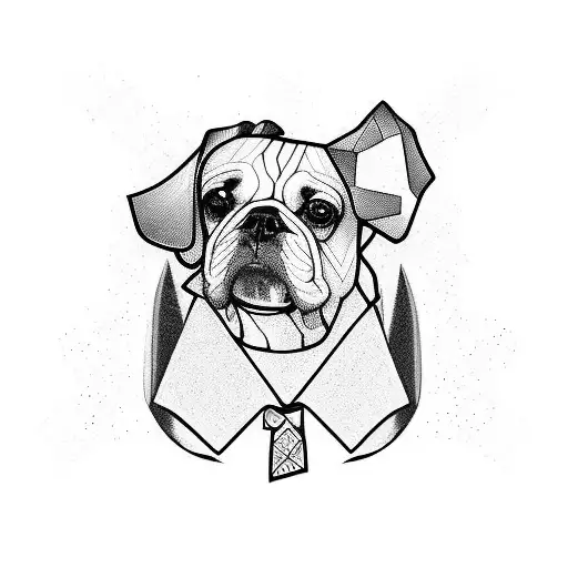 dog lover and a guy who rised up from the lows tattoo design idea