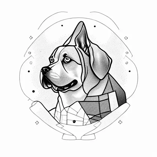 dog lover and a guy who rised up from the lows and is positive and strong tattoo design idea