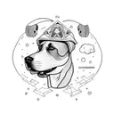 dog lover and a guy who rised up from the lows and is positive and strong tattoo design idea