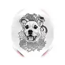 dog lover and a guy who rised up from the lows tattoo design idea